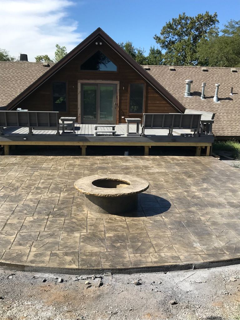 Stamped Patio project by A2Z Concrete in North Florida