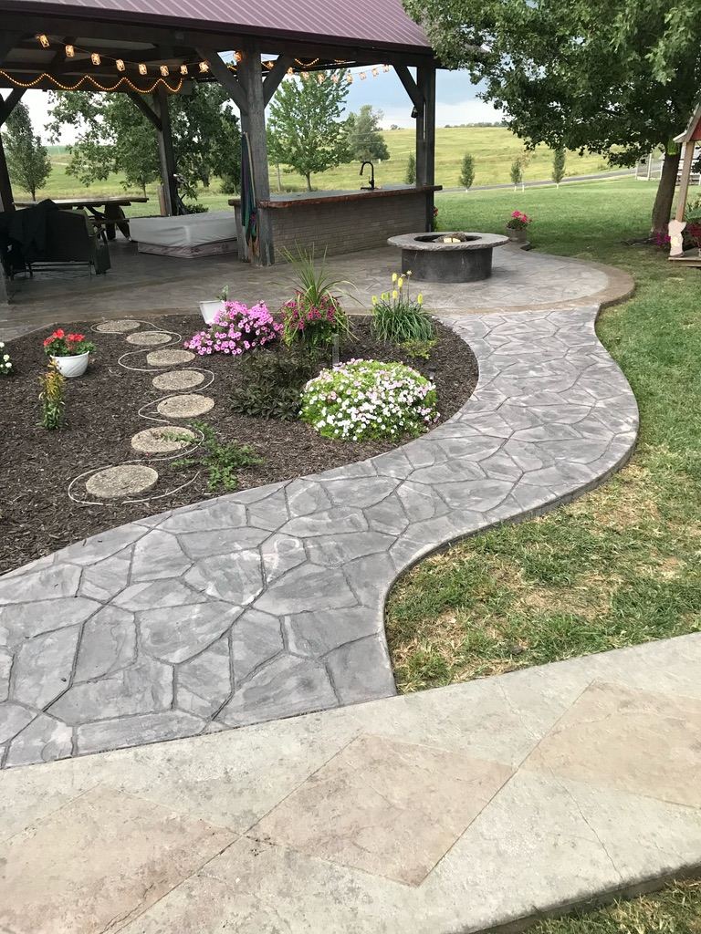 Custom Walkway project by A2Z Concrete in North Florida